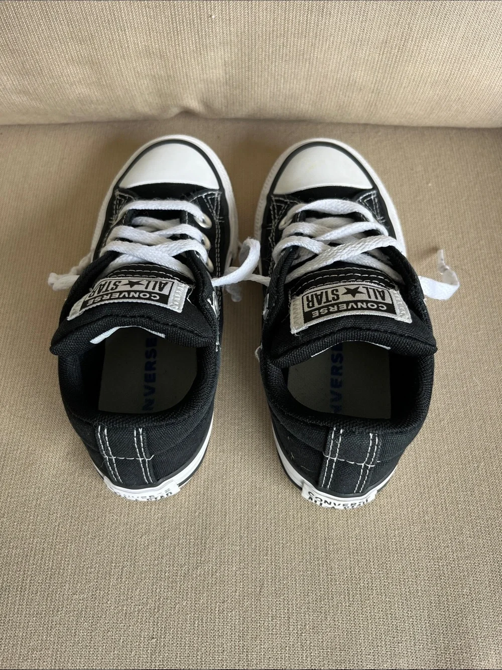 Converse Kids Black and White Low Top All Star Sneakers, size 11